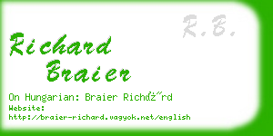 richard braier business card